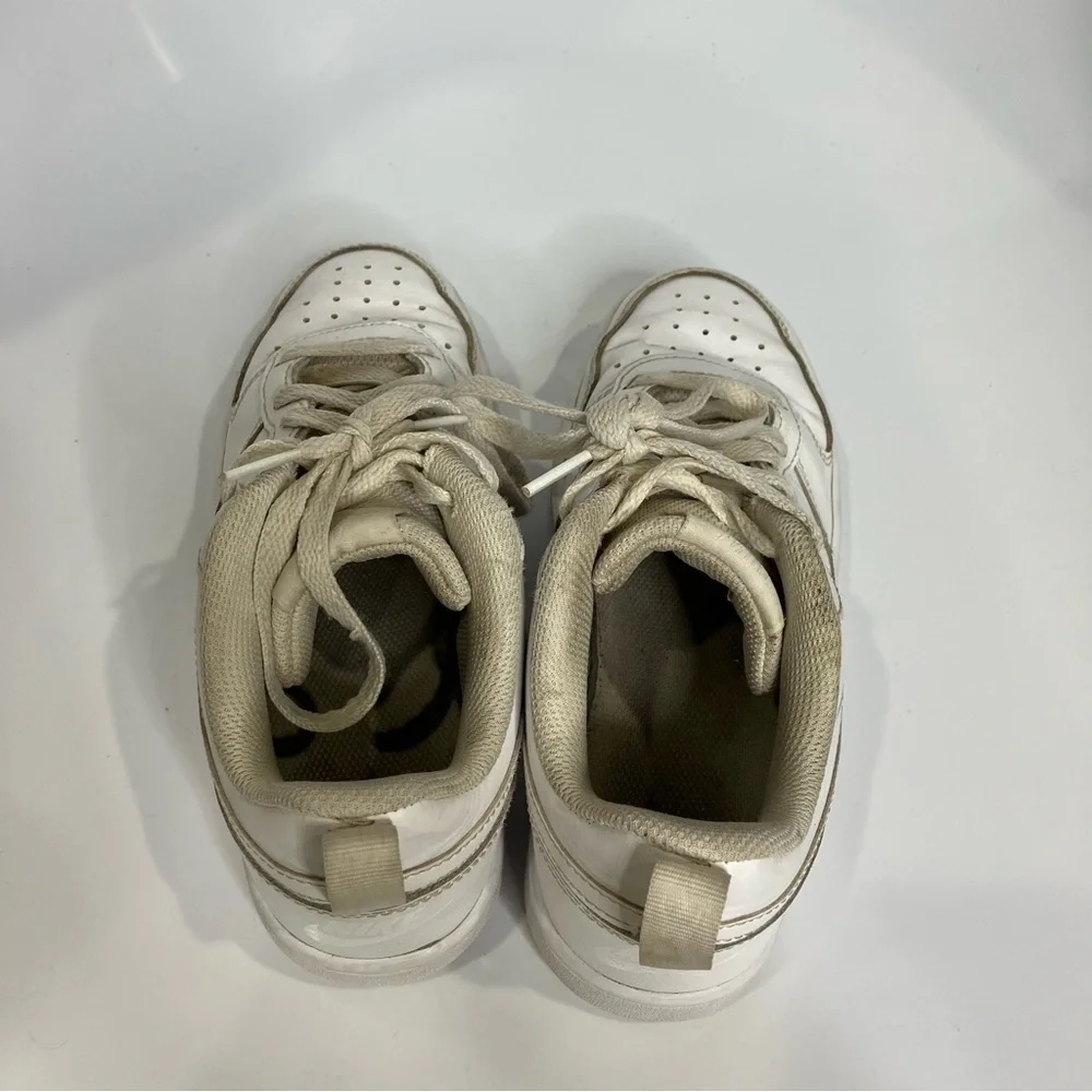 Nike‎ court borough all white low top sneakers size 4.5Y